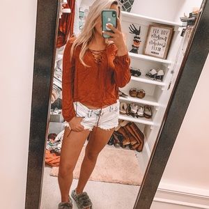 Forever 21 long sleeve crop top